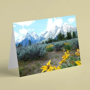 Snow covered mountains scenery birthday card for husband dad friend family son - Picture 1 of 1