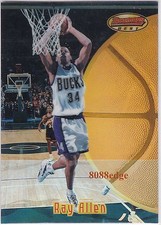 1997-98 BOWMAN'S BEST REFRACTOR: RAY ALLEN #41 BUCKS/CELTICS/HEAT 10x ALL-STAR