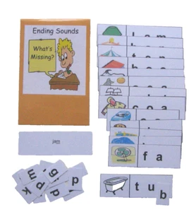 Teacher Made Literacy Center Learning Resource Game Ending Sounds - Picture 1 of 2