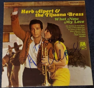 HERB ALPERT SIGNED RECORD "WHAT NOW MY LOVE'"JAZZ LEGEND TRUMPET PROOF RARE L@@K - Picture 1 of 3