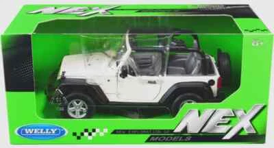 2007 Jeep Wrangler Rubicon Open Top 1/24 Scale Diecast Model - WHITE w/ BOX - Image 1 of 4