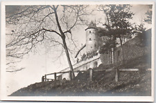 RPPC Castle Or Fort Soldiers Sitting on Wall Unknown Location Vintage Postcard
