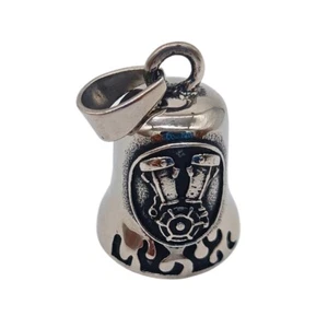 Campana de moto motor Big Tween amuleto de la suerte acero universal para Harley - Imagen 1 de 7