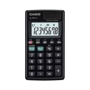 CASIO Tax & Exchange Portable Calculator 8 Digits Black SL-797TV - Picture 1 of 2
