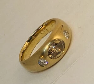 Antiker Massiv Ring 585 Gold mit 0,90Ct. Brillant - Bild 1 von 13