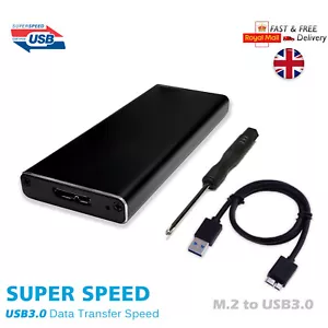 M.2 NGFF SSD SATA TO USB 3.0 External Enclosure Storage Case Adapter Aluminium - Picture 1 of 4