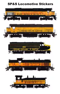 Locomotoras Spokane, Portland y Seattle 5 pegatinas individuales Andy Fletcher - Imagen 1 de 1
