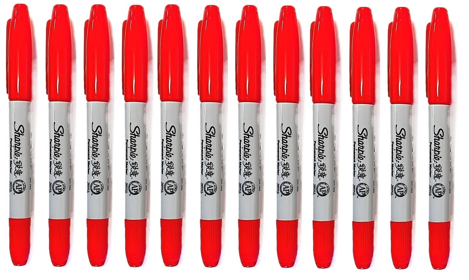 Sharpie Doppel Spitze Fein Und Ultra Pack 12 Standard Rot Asia Einfuhr