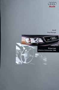 Audi Range Price List UK Brochure December 1996 A3 A4 A6 S6 A8 Cabriolet Avant - Picture 1 of 5
