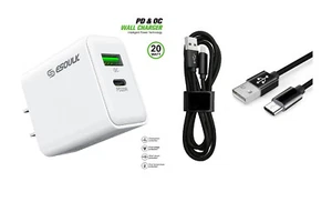 20W Wall Charger PD + 3FT TYPE A to C USB For BLU View 5 B160V - Picture 1 of 7