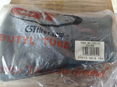 Tubo de neumático recto tubo interior CST 170-142 25x12,00-9 TR4 vástago de válvula de metal. Foto 1 de 2