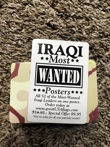 Iraqi Iraq Most Wanted Playing Cards 2003 American Made by Bicycle New Sealed - Picture 1 of 4