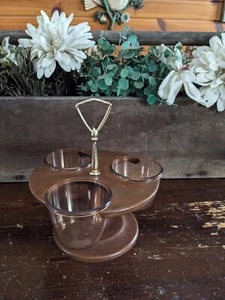 Vintage MCM West Bend Thermo-Serv Condiment Caddy w/3 Cups - Picture 1 of 10
