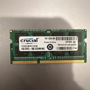 Crucial 4 GB DDR3 -1333 (PC3 1600) SODI - Picture 1 of 2
