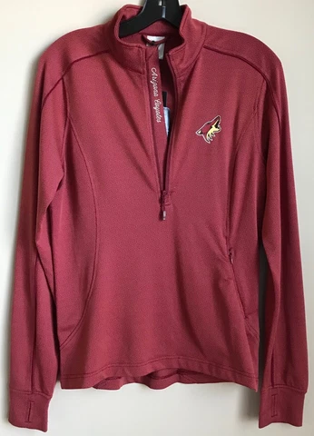New Arizona Coyotes Women’s Light Jacket size Small Hockey Shirt Burgundy Color Cover