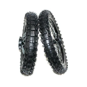 BLK 12mm 14 Inch Front 12 Inch Rear Back Wheel Rim + Tyre Tire PIT PRO Dirt Bike - Picture 1 of 12