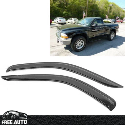 Fits 97-04 Dodge Dakota Regular Standard Extended Cab Window Visor Guard 2PC Set - Image 1 of 4