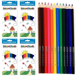 48 Ct Assorted Bright Colored Pencils PreSharpened Drawing School Kids Coloring - Picture 1 of 1