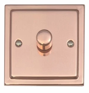 Interruptor atenuador halógeno G&H TBC11 placa de recorte cobre brillante 1 marcha 2 vías 400 W - Imagen 1 de 1
