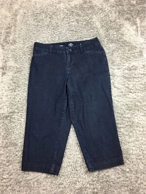 Pantalones de mezclilla capri St Johns Bay para mujer talla 4 azul lavado oscuro Foto 1 de 4