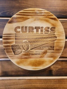 Candy Wood Barrel Top - Curtiss Butterfinger - 15" Round Wall Decoration - Picture 1 of 1