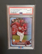 2022 Bowman Draft 1st Edition Elly De La Cruz SKY BLUE FOIL #80 PSA 10 💎