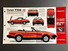 1980 - 1981 Triumph TR8 Roadster Poster, Spec Sheet, Folder, Brochure - RARE!!