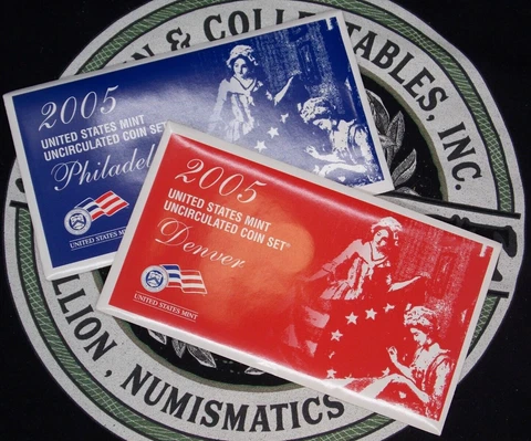 2005 U.S. Mint Set BU Uncirculated (22 Coin) Set East Coast Coin & Collectables Cover