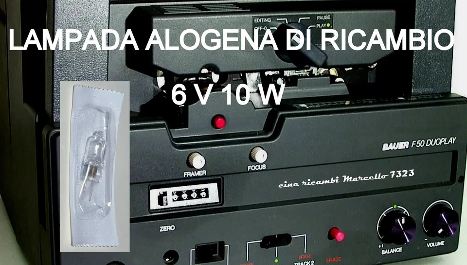 LAMPADA ALOGENA  6 V 10 W G4 1 x  MOVIOLA BAUER F50 DUOPLEY-GOGO RM 5000 - Immagine 1 di 1
