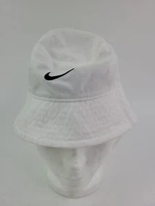 NIKE Black LOGO Swoosh Bucket Hat with Strap UPF 40+ One Size Infant - Picture 1 of 6