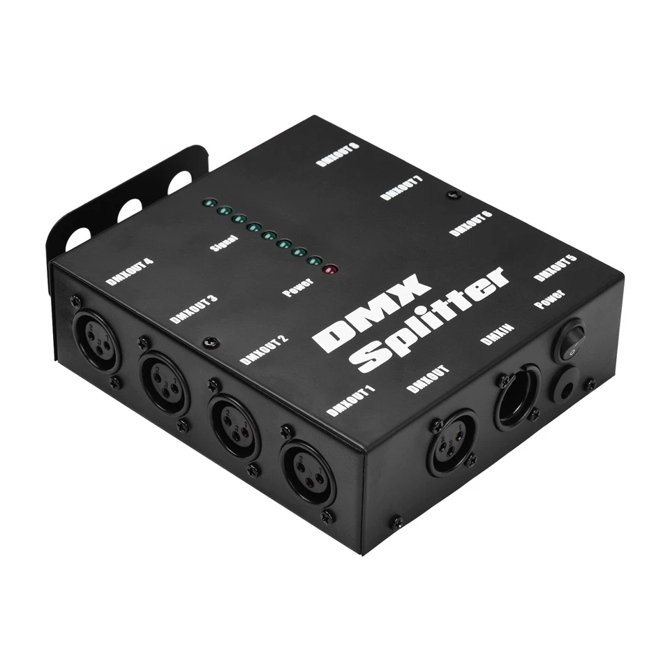 DMX512 Optical Splitter 8 Channels Distribution Amplifier for Stage Light S6Q1 - Image 1 of 4