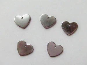 5pz charms ciondoli cuore in acciaio inox 13x11mm - Foto 1 di 1