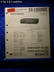 Sony Service Manual XR C900RDS Cassette Car Stereo (#3628) - Bild 1 von 1
