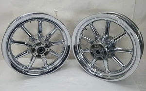Harley-Davidson 07 Electra Glide CVO Wagon Wheels Chrome 9 Spoke 16 x 3.00  - Picture 1 of 21