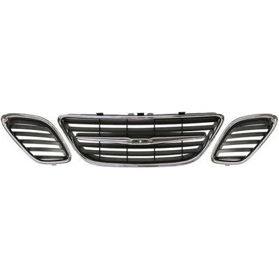 Grille Grill Set of 3  Driver & Passenger Side Left Right for Saab 9-3 2003-2007 - Image 1 of 4