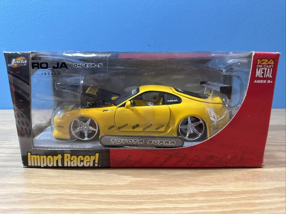 Jada Toys импорт гонщик 1:24 желтый Toyota Supra 53704 литая модель новый в коробке - Изображение 1 из 4