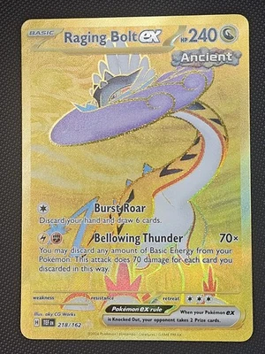 Raging Bolt EX 218/162SV05: Temporal Forces Holo Hyper Rare - Image 1 of 2