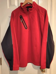 Zero Restriction Tour Series Mens XL 1/4 Zip Golf Jacket Red Black OSU NC State - Picture 1 of 20
