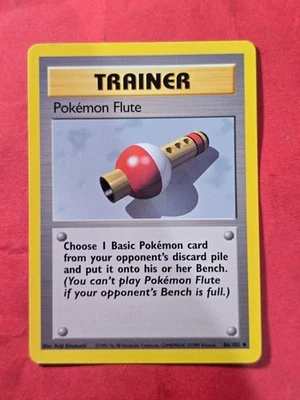 1999 Pokemon Base Unlimited #86 Pokemon Flute, UC, NF/H, cd1 - Image 1 of 3