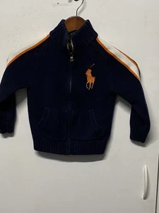 Polo by Ralph Lauren blue and Orange sweater 4T - Picture 1 of 8