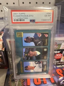2001 Topps Prospects C C Sabathia & Barry Zito #363 PSA 6 Hall of Fame - Bild 1 von 4