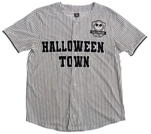 Mens Disney Nightmare Before Christmas Skellington Halloween Town Jersey Large - Picture 1 of 10