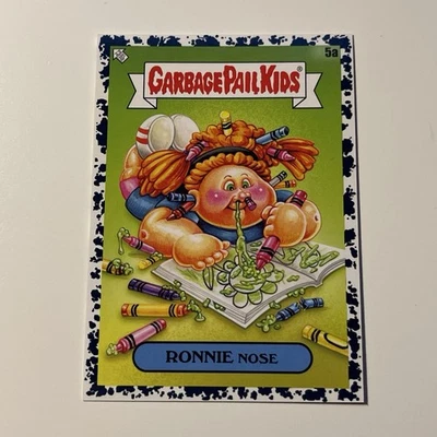 2022 Garbage Pail Kids Book Worms Ronnie Nose Inkwell Black Card #5a - Image 1 of 2