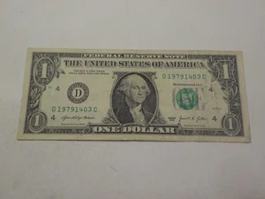 MARCH 14, 1979 OR 1979, 14 MARCH BIRTHDAY NOTE D 19791403 C 1$ Dollar Bill - Picture 1 of 4