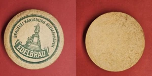 Brauerei Karlsburg Bremerhaven Edelbräu grüner Kreis Brauerei Bierdeckel Bier - Picture 1 of 1