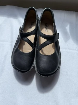 Alegria Paloma Black Nappa Leather Mary Jane Shoes Womens Size EU 40 US 9 - Image 1 of 4