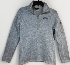 Patagonia Better Sweater 1/4 Zip Pullover Jacket Coat Small Light Blue Fleece - Picture 1 of 18