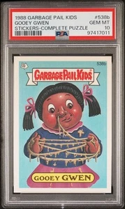 PSA 10 GEM MINT #538b GOOEY GWEN COMPL PUZZLE 1988 Topps Garbage Pail Kids OS13 - Picture 1 of 2