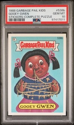 PSA 10 GEM MINT #538b GOOEY GWEN COMPL PUZZLE  1988 Topps Garbage Pail Kids OS13 - Image 1 of 2
