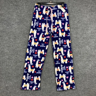 Bobbie Brooks женщин маленький синий сохранить драму Llama плюшевые брюки новый - Изображение 1 из 4